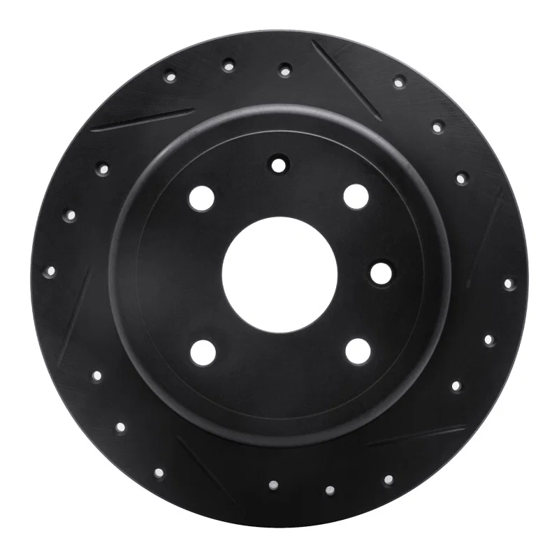 R1 Concepts 633-01009R, R1 04-10 Chevrolet Epica (Mexico) Rear Right Drilled & Slotted Black Brake Rotor for Suzuki Verona