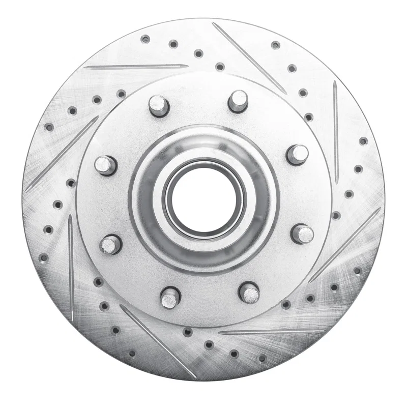 R1 Concepts 631-48021R, R1 93-95 Chevrolet G30 Front Right Drilled & Slotted Silver Brake Rotor