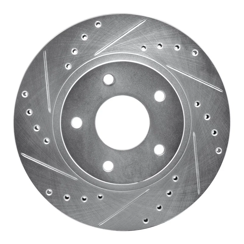 R1 Concepts 631-67048L, R1 99-01 Infiniti I30 Front Left Drilled & Slotted Silver Brake Rotor