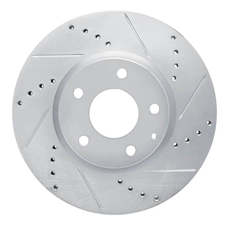 R1 Concepts 631-80080R, R1 13-19 Mazda CX-5 Front Right Drilled & Slotted Silver Brake Rotor