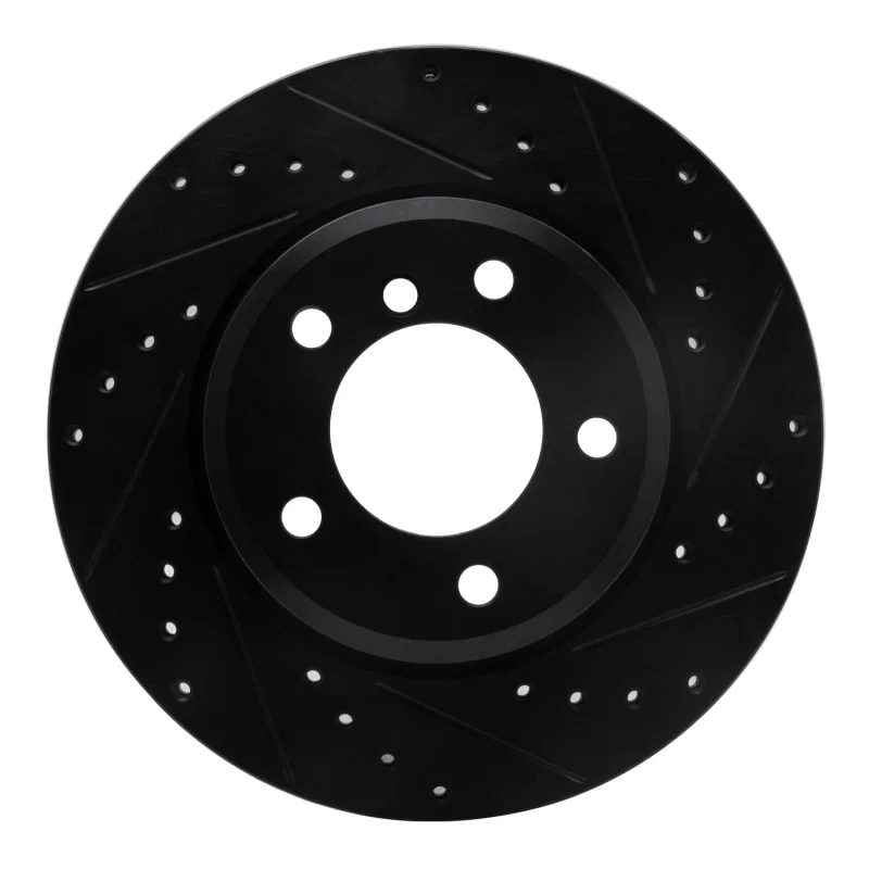 R1 Concepts 633-31046R, R1 99-08 BMW 325CI (USA/Canada) Front Right Drilled & Slotted Black Brake Rotor