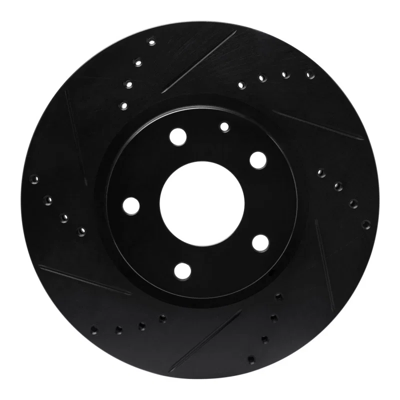 R1 Concepts 633-80080L, R1 13-19 Mazda 6 Front Left Drilled & Slotted Black Brake Rotor