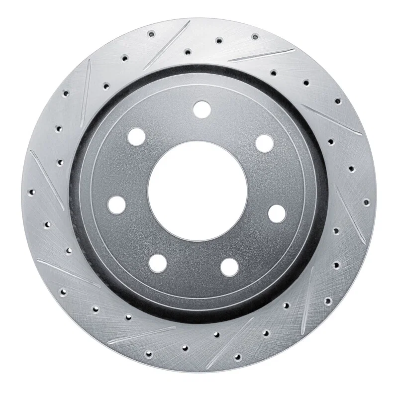 R1 Concepts 633-54128L, R1 94-94 Ford E-350 Econoline Front Left Drilled & Slotted Black Brake Rotor