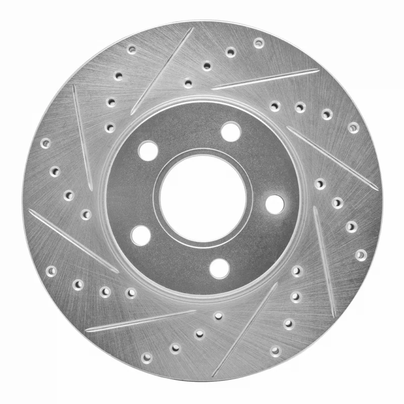 R1 Concepts 631-54217L, R1 10-13 Ford Transit CONNECT Front Left Drilled & Slotted Silver Brake Rotor