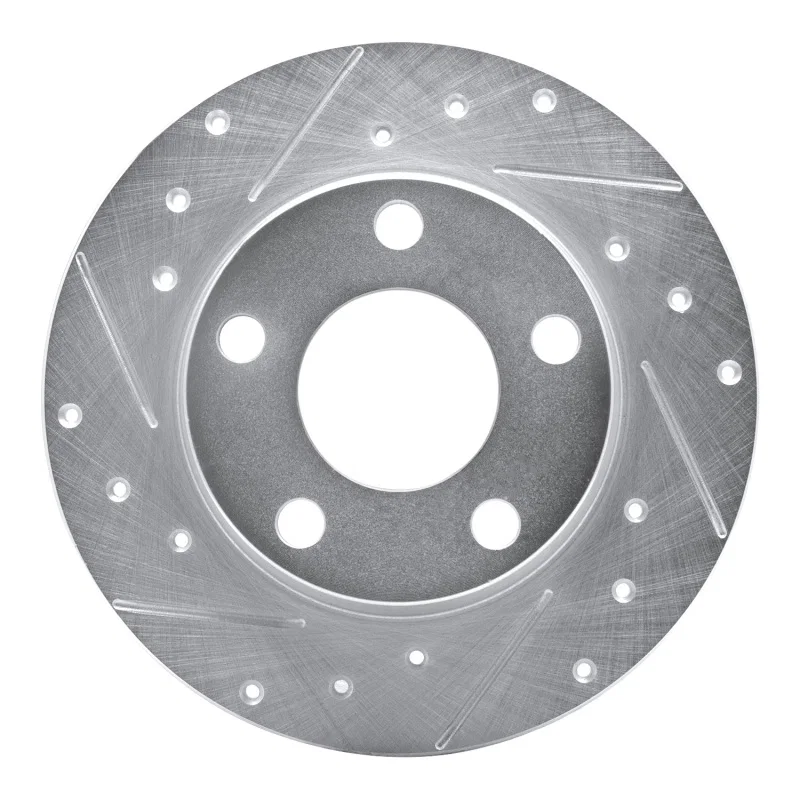 R1 Concepts 631-73022L, R1 99-05 Audi A6 Quattro Rear Left Drilled & Slotted Silver Brake Rotor
