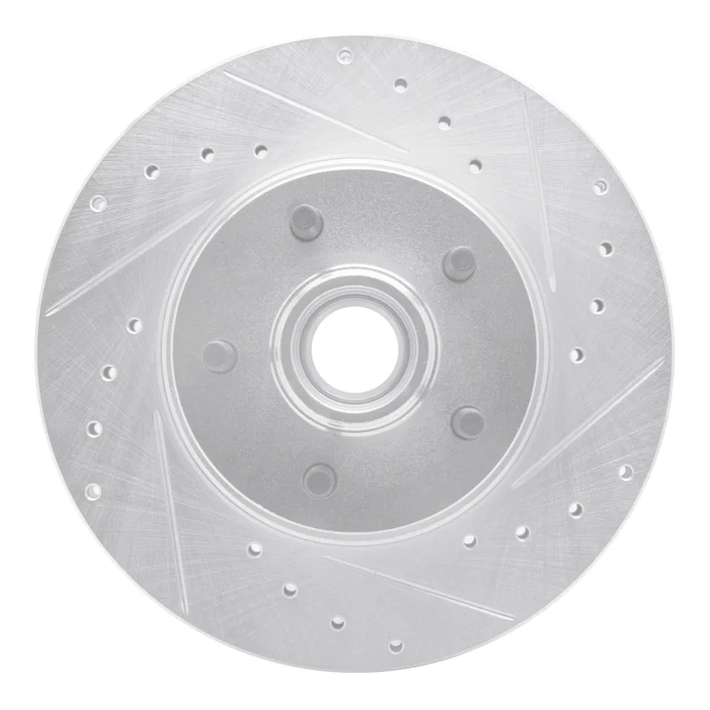 R1 Concepts 631-54141R, R1 95-11 Ford Ranger (USA/Canada) Front Right Drilled & Slotted Silver Brake Rotor