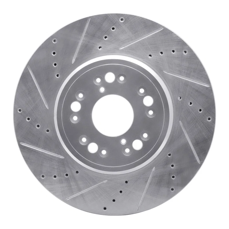 R1 Concepts 631-75008L, R1 1995-2000 Lexus LS400 Front Left Drilled & Slotted Silver Brake Rotor