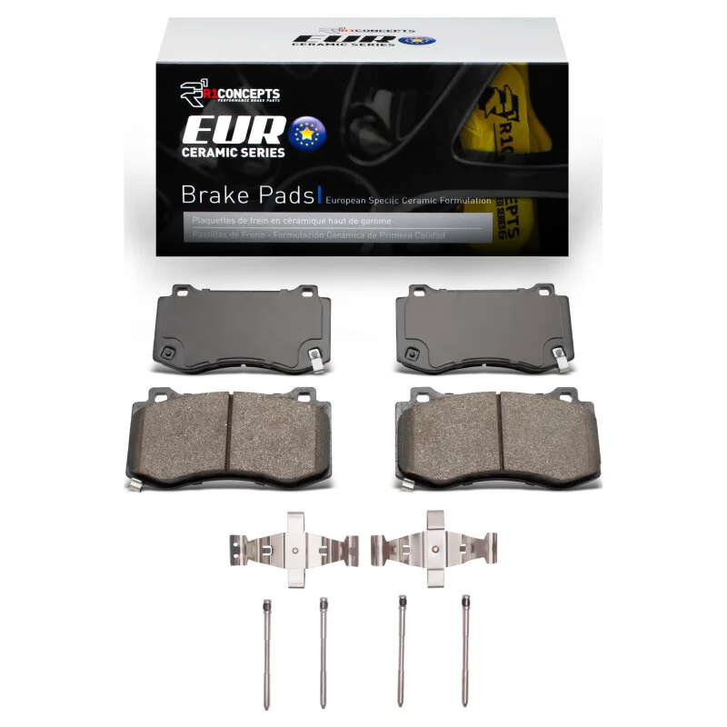 R1 Concepts 2600-1149-01, R1 2005-2023 Chrysler 300 Front R1 Euro Ceramic Pads & Hardware Kit