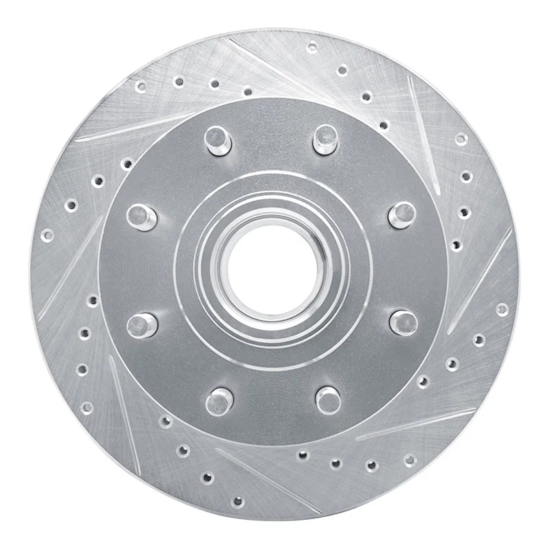 R1 Concepts 631-48023R, R1 92-02 Chevrolet C1500 Suburban Front Right Drilled & Slotted Silver Brake Rotor