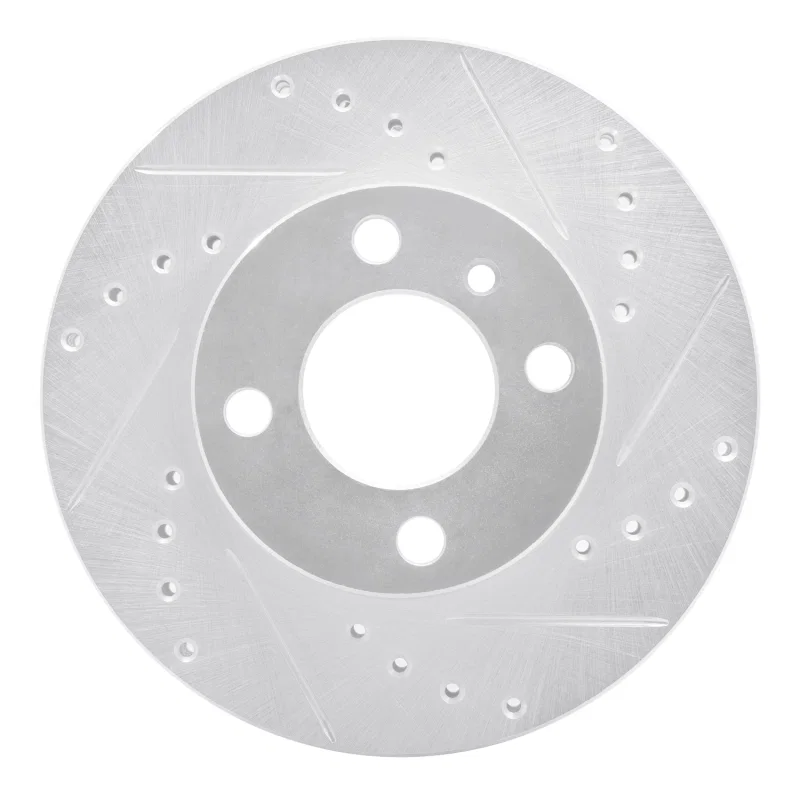 R1 Concepts 631-31005R, R1 76-77 BMW 320I (USA/Canada) Front Right Drilled & Slotted Silver Brake Rotor