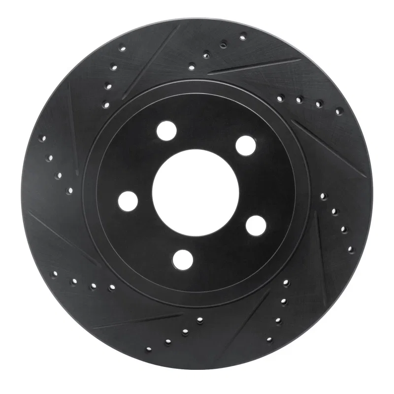 R1 Concepts 633-54171L, R1 01-11 Ford Ranger (USA/Canada) Front Left Drilled & Slotted Black Brake Rotor