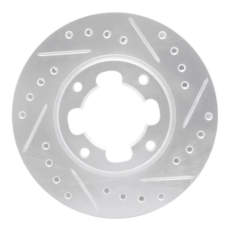 R1 Concepts 631-13002R, R1 87-94 Subaru Justy Front Right Drilled & Slotted Silver Brake Rotor