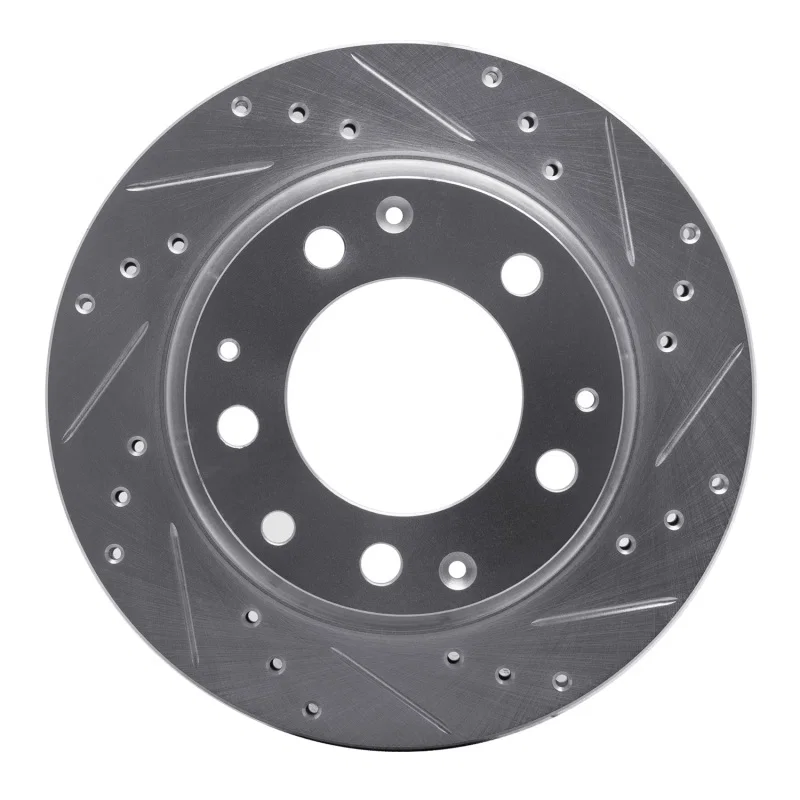 R1 Concepts 631-02002R, R1 69-83 Porsche 911 Rear Right Drilled & Slotted Silver Brake Rotor