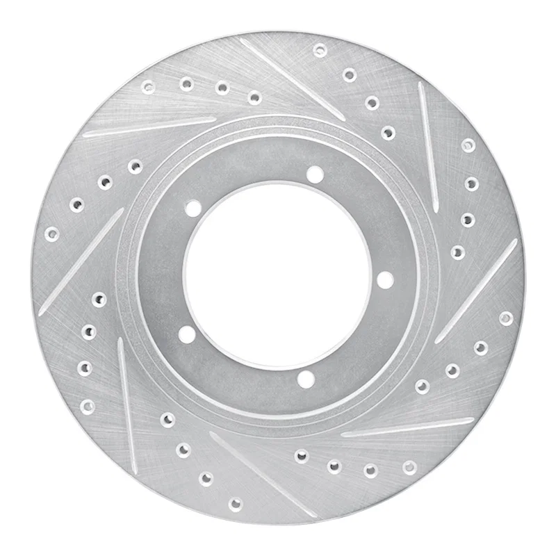 R1 Concepts 631-02018R, R1 86-86 Porsche 944 Turbo Front Right Drilled & Slotted Silver Brake Rotor