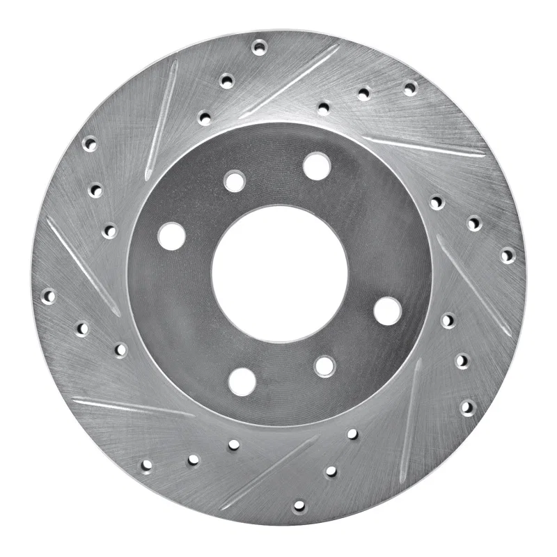 R1 Concepts 631-67028L, R1 89-13 Infiniti G20 Front Left Drilled & Slotted Silver Brake Rotor