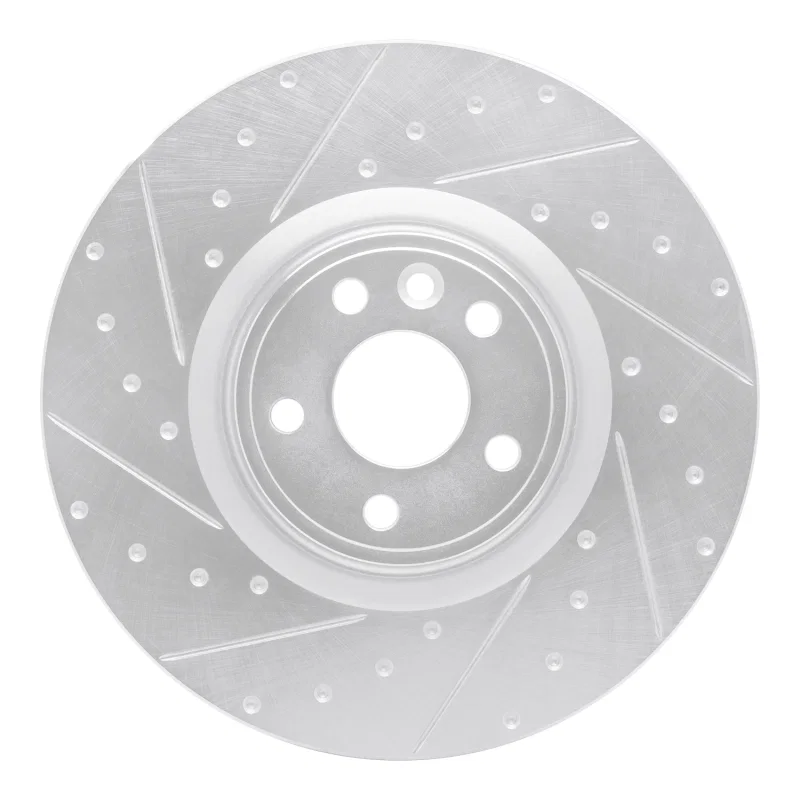 R1 Concepts 631-20039L, R1 18-20 Jaguar E-Pace Front Left Drilled & Slotted Silver Brake Rotor