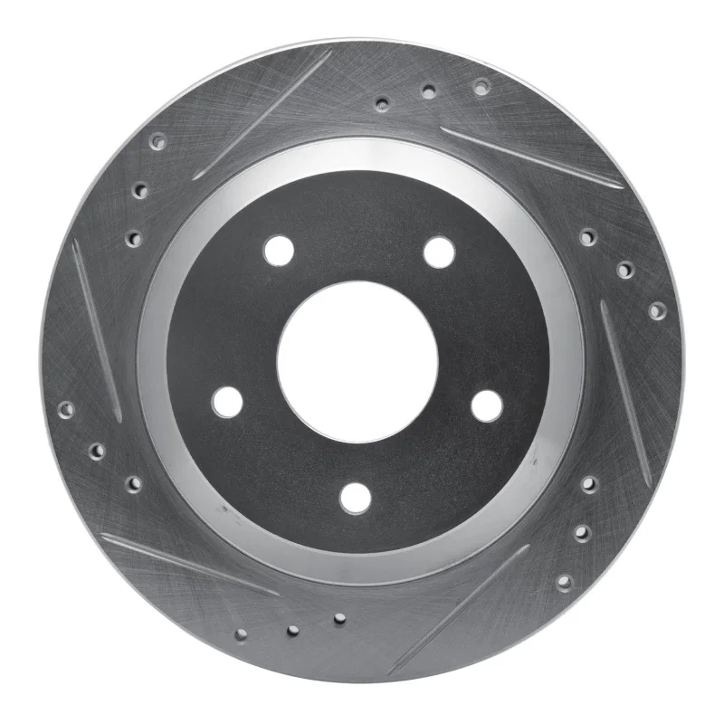 R1 Concepts 631-52006L, R1 1985-1992 Chevrolet Camaro Rear Left Drilled & Slotted Silver Brake Rotor