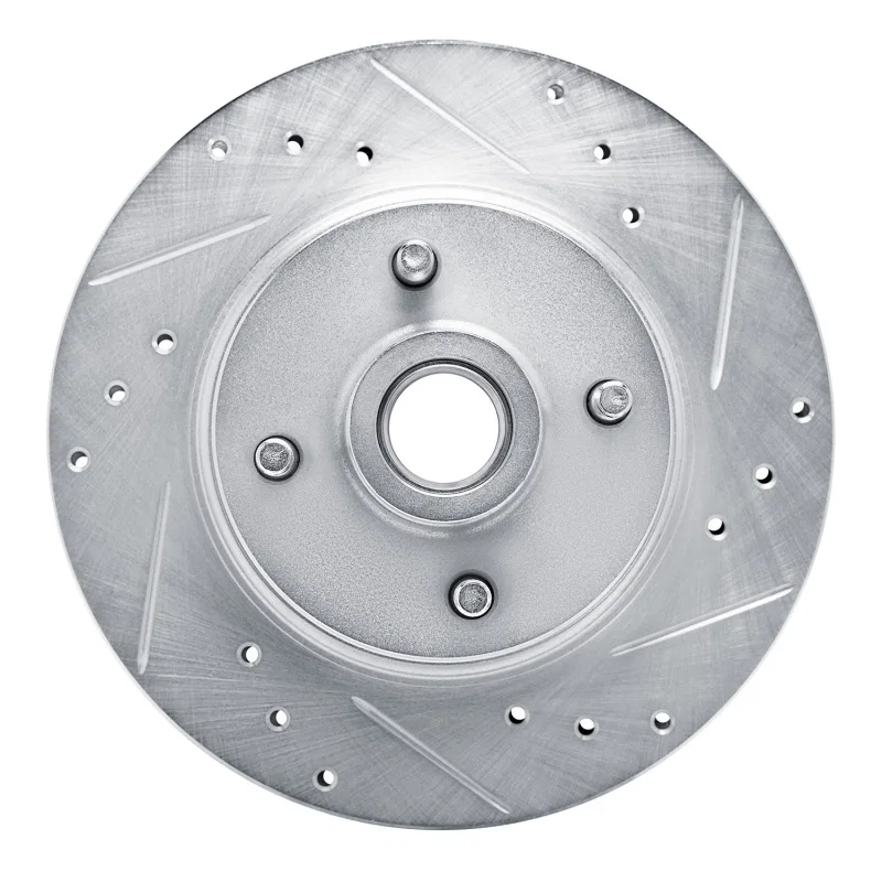 R1 Concepts 631-52001R, R1 76-80 Buick SKYHAWK Front Right Drilled & Slotted Silver Brake Rotor