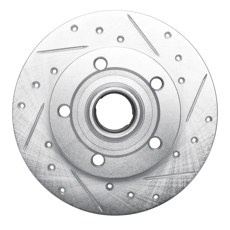R1 Concepts 631-73017R, R1 96-08 Audi A4 (Mexico) Rear Right Drilled & Slotted Silver Brake Rotor