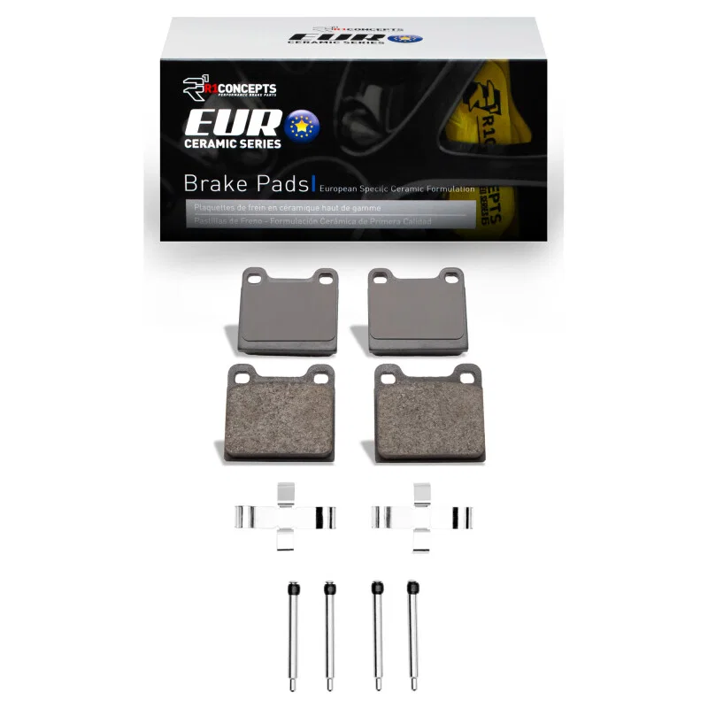 R1 Concepts 2600-0031-07, R1 63-65 Porsche 356 Front Euro Ceramic Pads & Hardware Kit