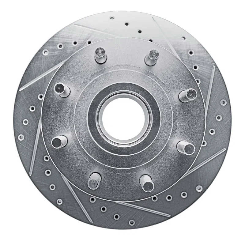 R1 Concepts 631-54128R, R1 94-94 Ford E-250 Econoline Front Right Drilled & Slotted Silver Brake Rotor