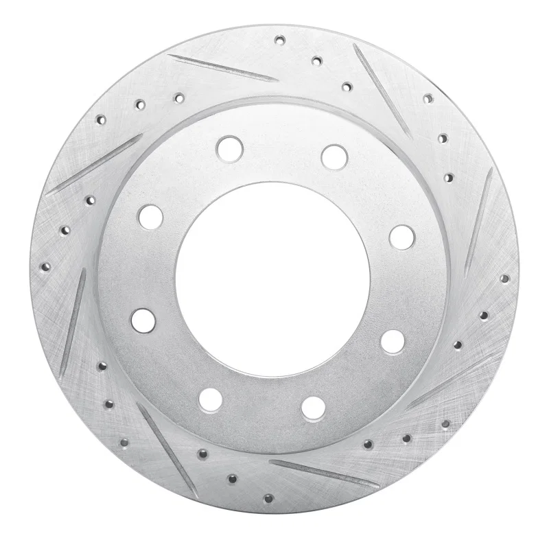 R1 Concepts 631-46011R, R1 00-11 Cadillac DTS Rear Right Drilled & Slotted Silver Brake Rotor