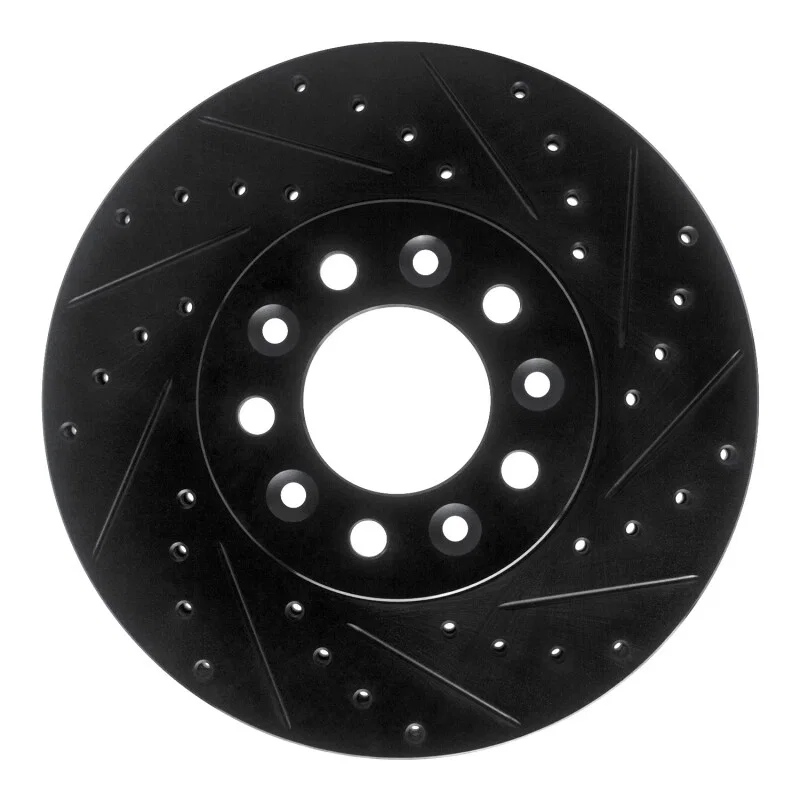 R1 Concepts 633-54085R, R1 99-03 Ford Windstar Front Right Drilled & Slotted Black Brake Rotor