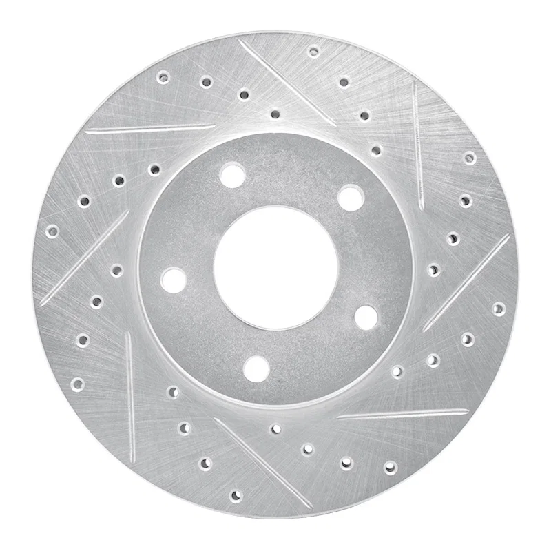 R1 Concepts 631-92033R, R1 02-07 Nissan X-Trail (Mexico) Front Right Drilled & Slotted Silver Brake Rotor