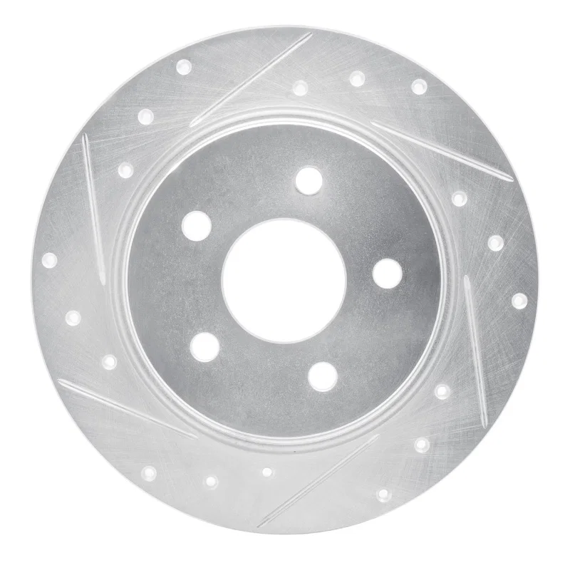 R1 Concepts 631-39006R, R1 88-95 Chrysler Imperial Rear Right Drilled & Slotted Silver Brake Rotor
