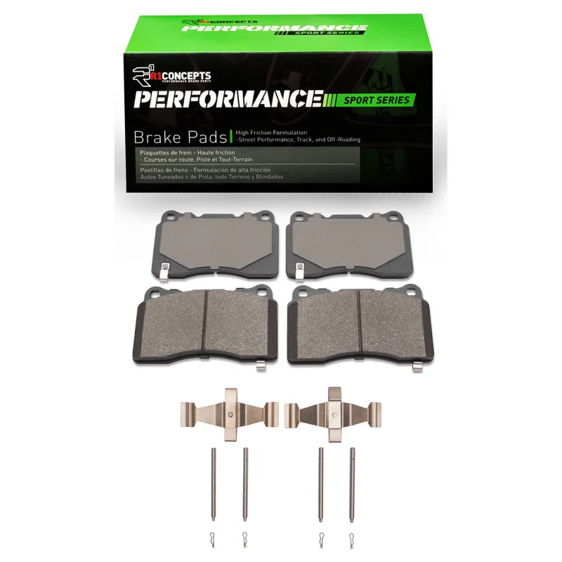 R1 Concepts 2115-1001-01, R1 13-17 Subaru WRX STI Front R1 Performance Sport Pads & Hardware Kit