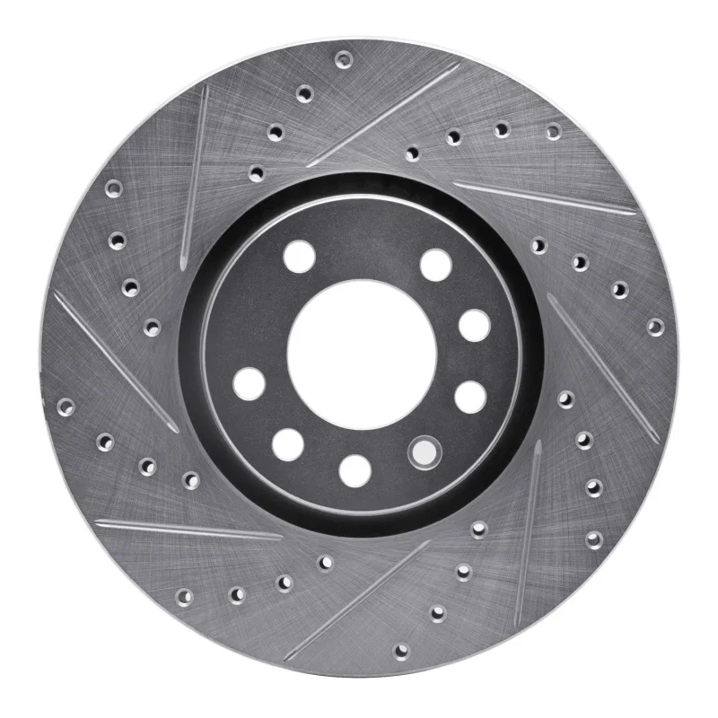R1 Concepts 631-65013L, R1 99-10 Chevrolet ASTRA (Mexico) Front Left Drilled & Slotted Silver Brake Rotor