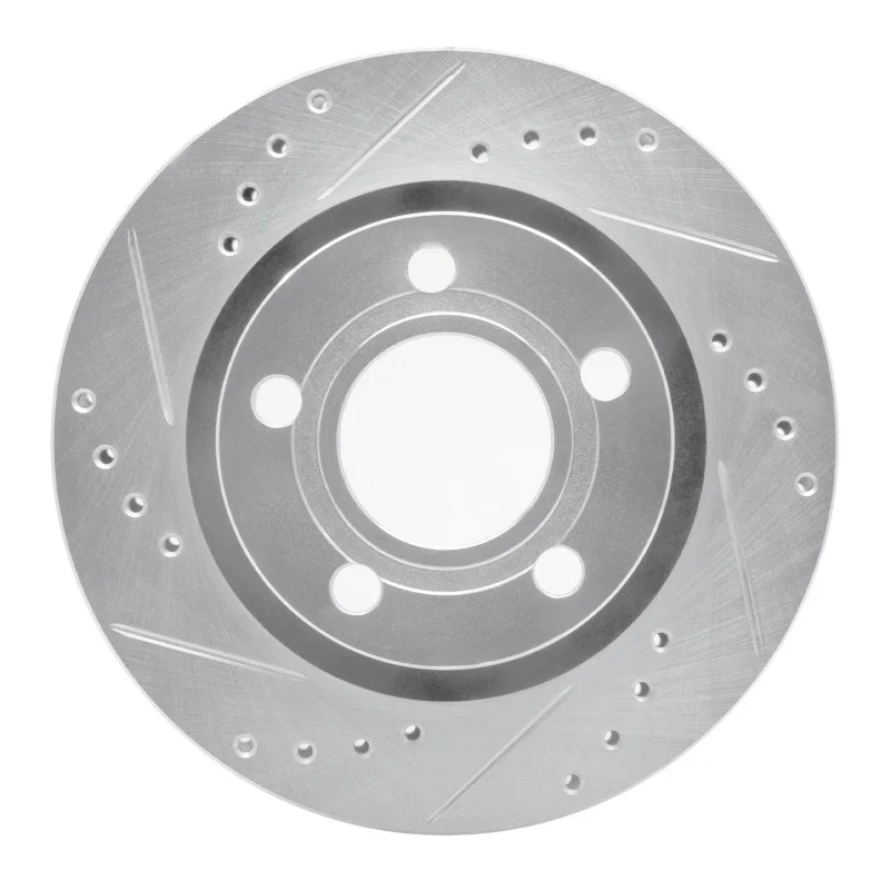 R1 Concepts 631-74023L, R1 99-05 Audi A6 Quattro Rear Left Drilled & Slotted Silver Brake Rotor
