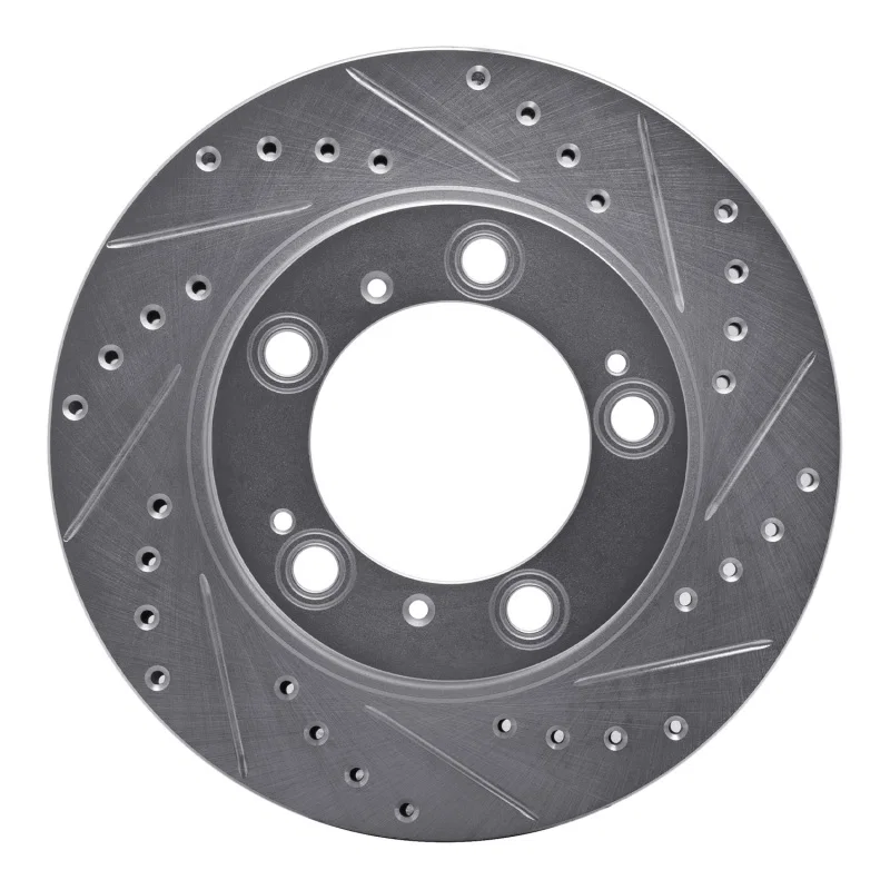 R1 Concepts 631-02029R, R1 97-04 Porsche Boxster Rear Right Drilled & Slotted Silver Brake Rotor