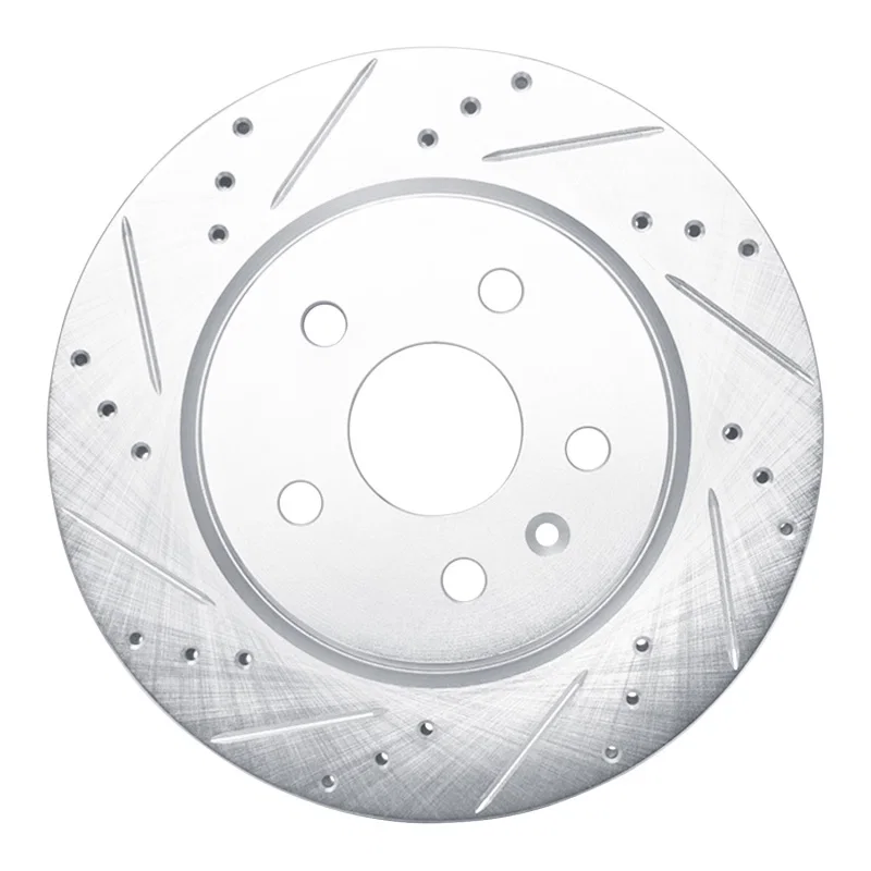 R1 Concepts 631-65024L, R1 10-25 Buick ALLURE Rear Left Drilled & Slotted Silver Brake Rotor