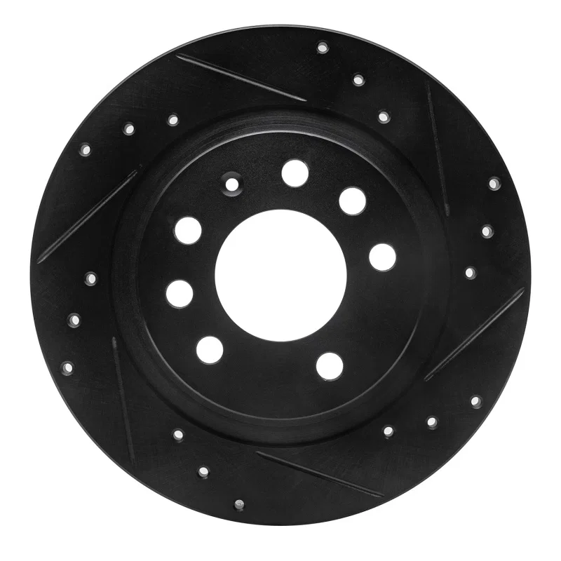 R1 Concepts 633-53006R, R1 06-10 Pontiac Solstice Rear Right Drilled & Slotted Black Brake Rotor
