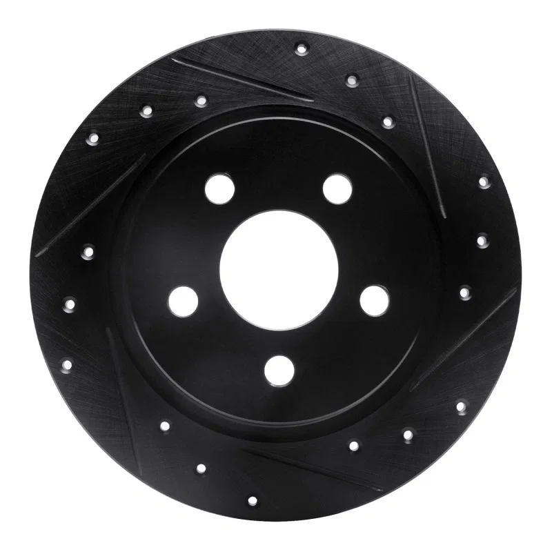 R1 Concepts 633-54273R, R1 18-23 Ford Transit CONNECT Rear Right Drilled & Slotted Black Brake Rotor
