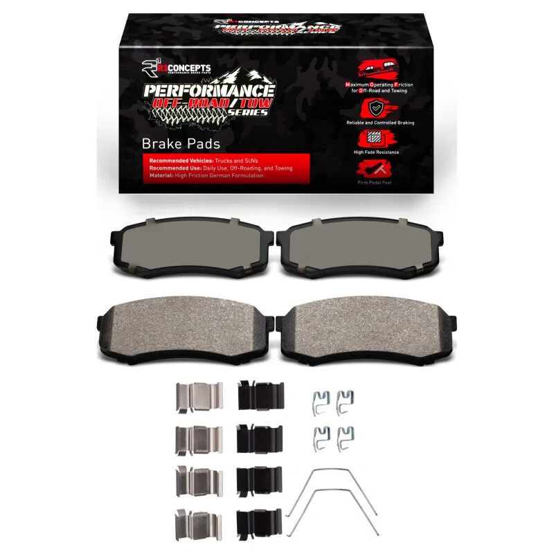 R1 Concepts 2400-0606-01, R1 03-24 Toyota 4Runner Rear Performance Off-Road/Tow Brake Pads & Hardware Kit