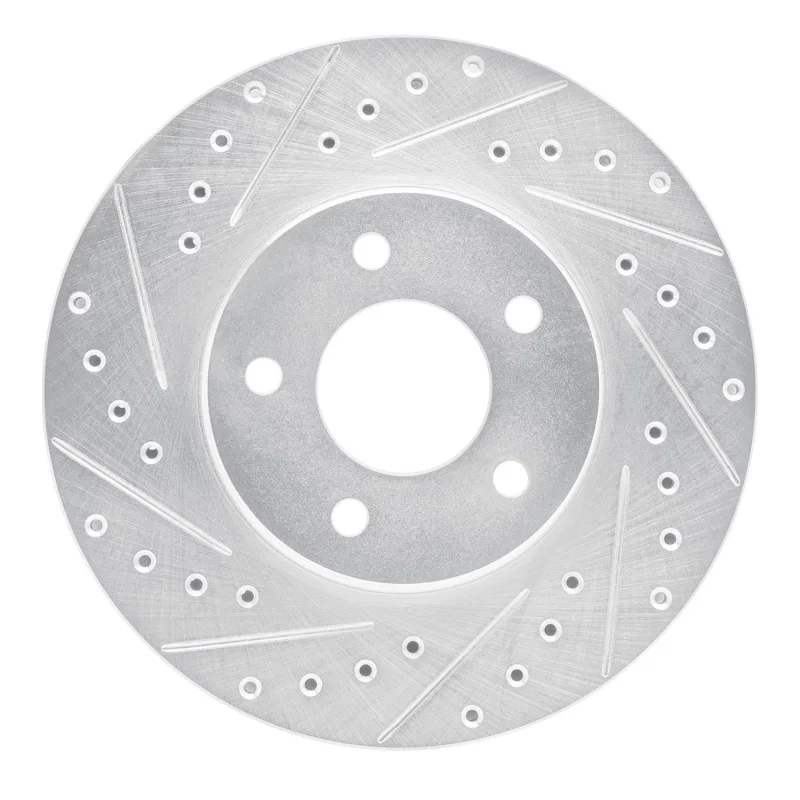 R1 Concepts 631-47067L, R1 01-07 Buick Rendezvous Front Left Drilled & Slotted Silver Brake Rotor