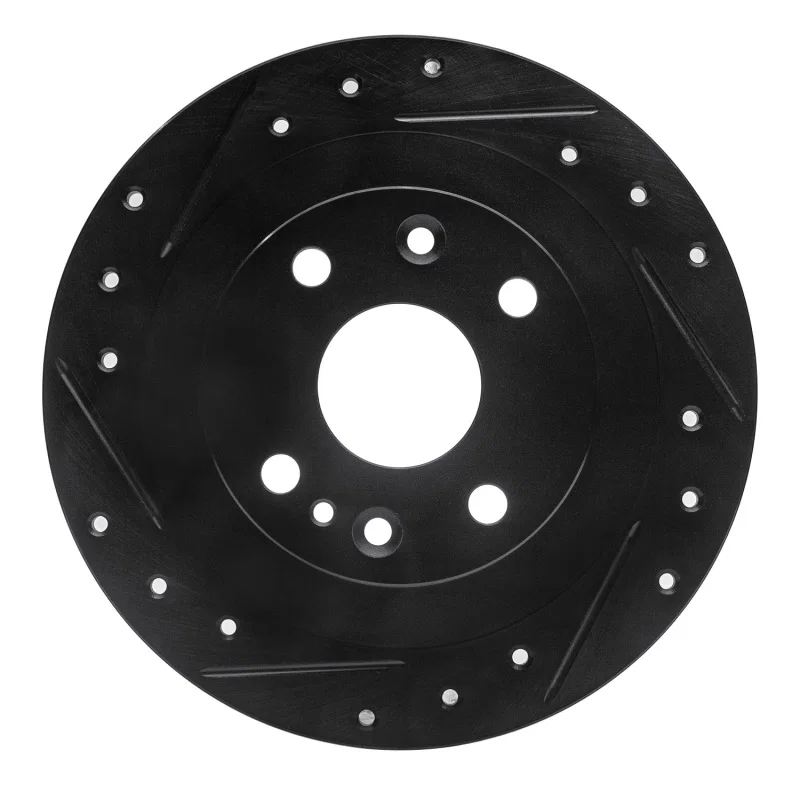 R1 Concepts 633-92127L, R1 18-19 Volkswagen SAVEIRO (Mexico) Rear Left Drilled & Slotted Black Brake Rotor