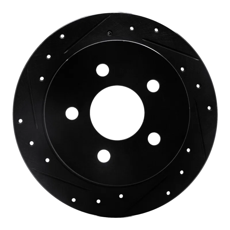 R1 Concepts 633-52012L, R1 97-05 Buick Century Rear Left Drilled & Slotted Black Brake Rotor