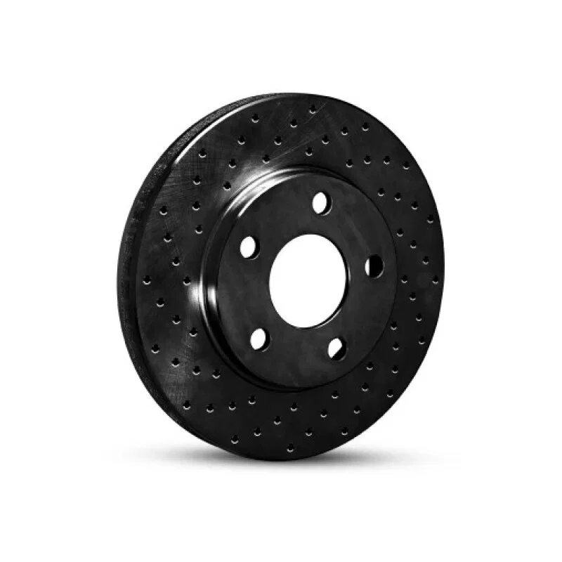 R1 Concepts 623-39016L, R1 05-21 Chrysler 300 Rear Left Drilled Black Brake Rotor