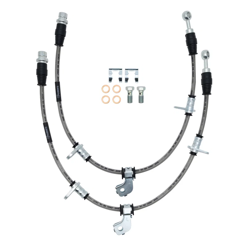 R1 Concepts HSK-32001, R1 07-08 Mini Cooper Exc Convertible Front Stainless Steel Brake Hose