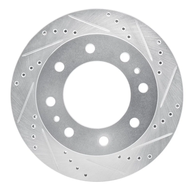 R1 Concepts 631-40045R, R1 88-00 Chevrolet Suburban 2500 Front Right Drilled & Slotted Silver Brake Rotor