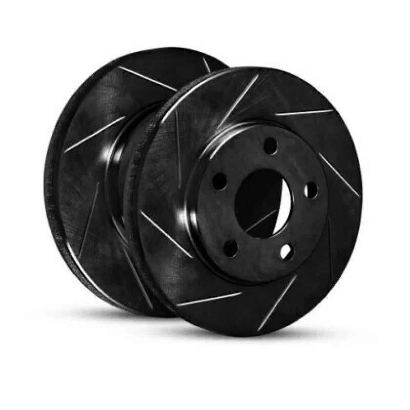 R1 Concepts 613-54053L, R1 05-12 Ford Focus Front Left Slotted Black Brake Rotor