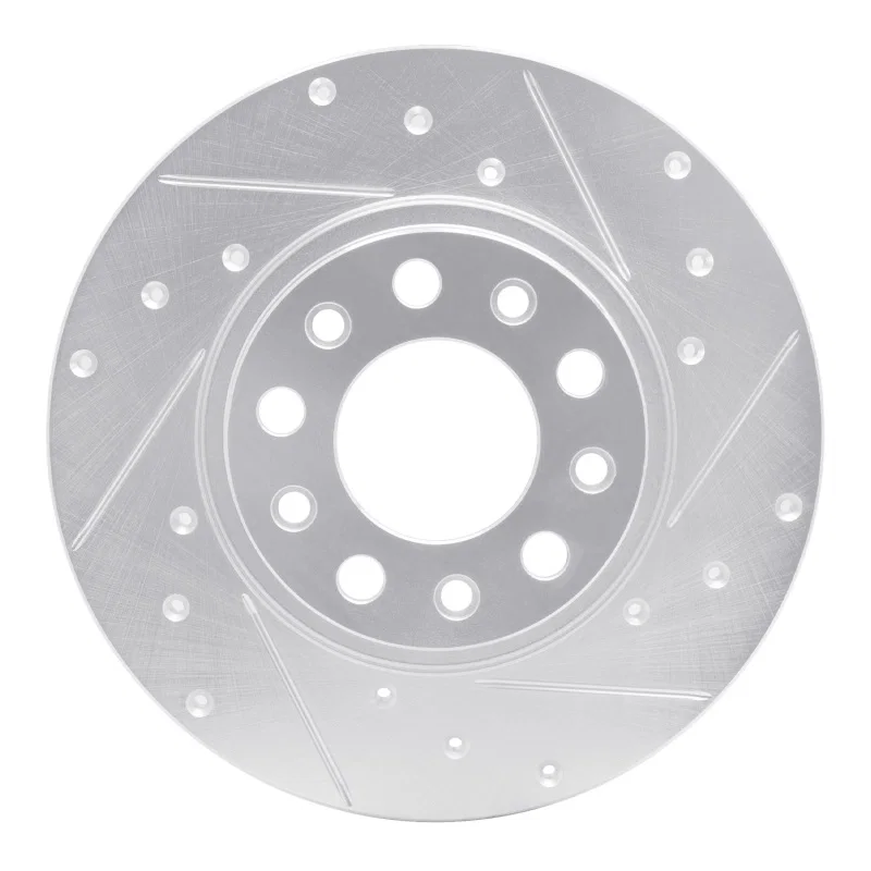 R1 Concepts 631-42012R, R1 14-22 Chrysler 200 Rear Right Drilled & Slotted Silver Brake Rotor