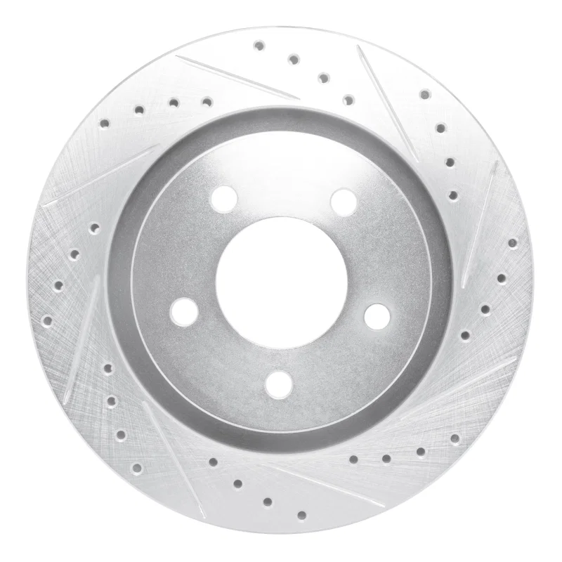 R1 Concepts 631-40019R, R1 99-04 Chrysler 300M Front Right Drilled & Slotted Silver Brake Rotor