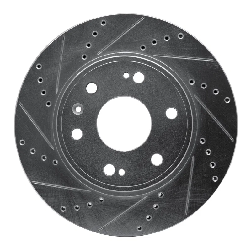 R1 Concepts 631-48091L, R1 09-20 Chevrolet TAHOE Front Left Drilled & Slotted Silver Brake Rotor