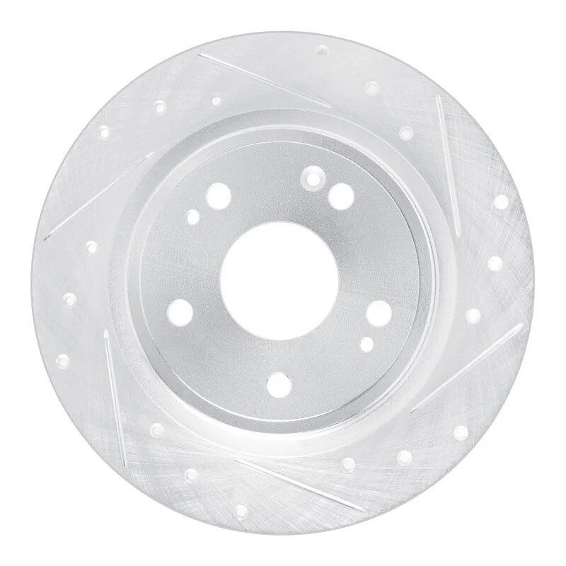 R1 Concepts 631-59073R, R1 22-25 Acura Integra Rear Right Drilled & Slotted Silver Brake Rotor