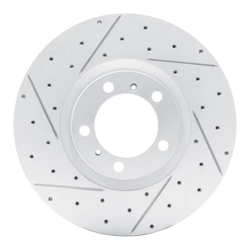 R1 Concepts 830-02084D, R1 10-24 Audi E-Tron Gt Left Front Drilled & Slotted Geo-Carbon Rotor