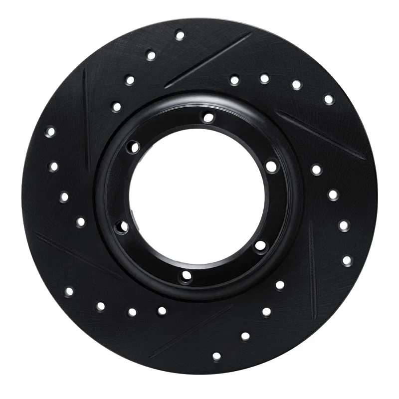 R1 Concepts 633-23000L, R1 71-83 Renault R15 Front Left Rear Left Drilled & Slotted Black Brake Rotor